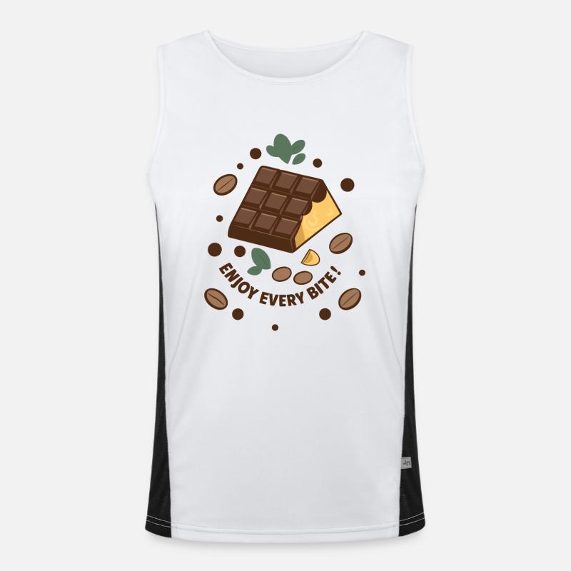 TABLETTES DE CHOCOLAT Débardeur respirant contrasté Homme 