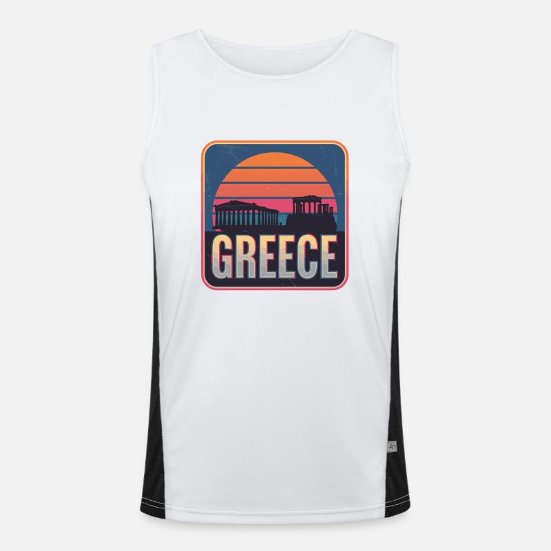 Grèce Grec Mer Égée Mer Ionienne Débardeur respirant contrasté Homme 