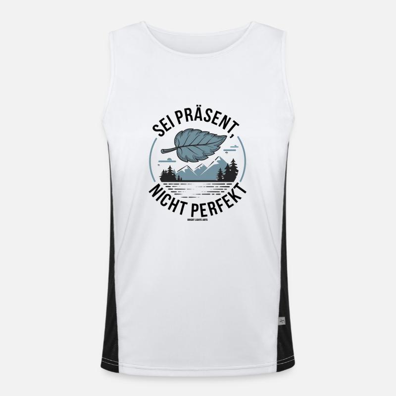 Sei präsent nicht perfekt Funktionelles Kontrast-Tank Top für Männer 