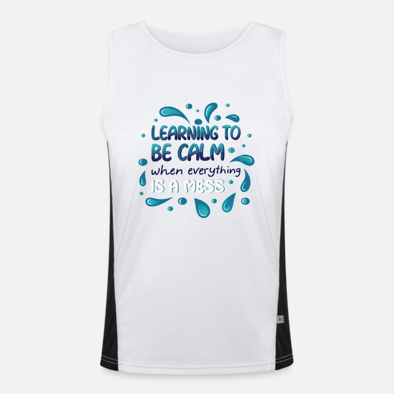 LEARNING TO BE CALM Men's Functional Contrast Tank Top 