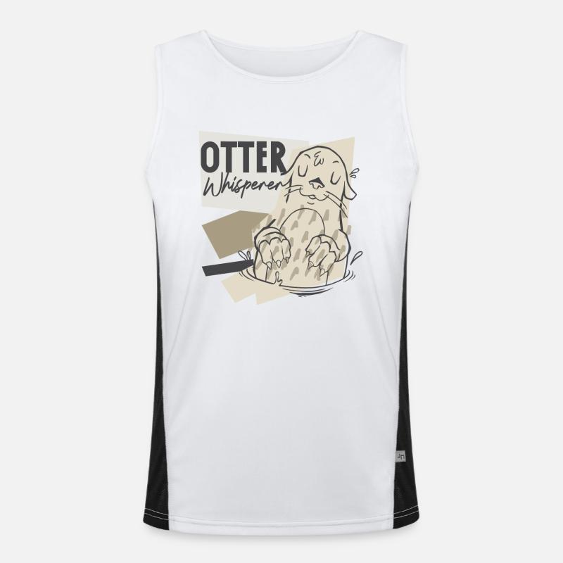 Otter Otter Whisperer Funktionelles Kontrast-Tank Top für Männer 