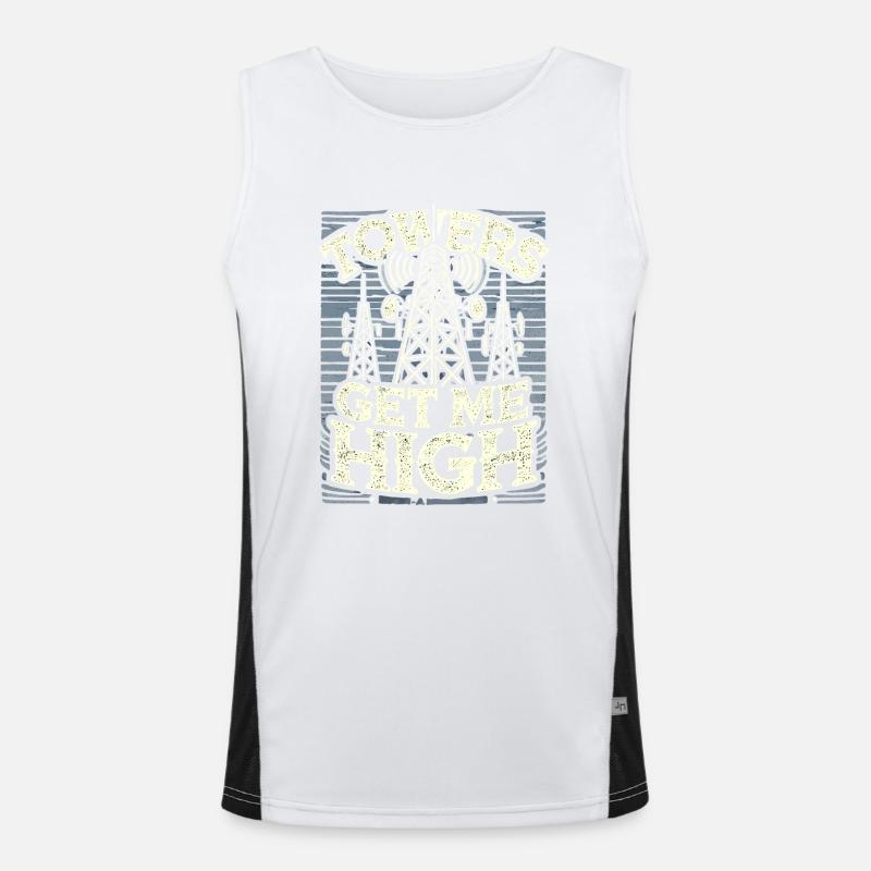 Türme machen mich high Funktionelles Kontrast-Tank Top für Männer 