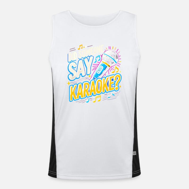 Hat jemand Karaoke gesagt? Funktionelles Kontrast-Tank Top für Männer 