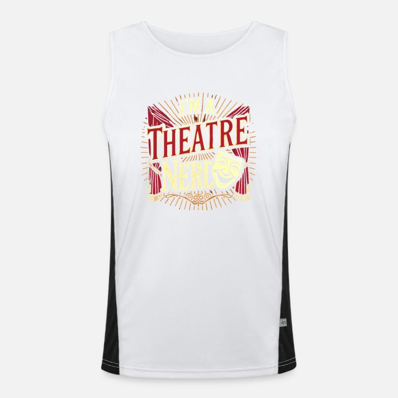 Ich bin ein Theater-Nerd Funktionelles Kontrast-Tank Top für Männer 