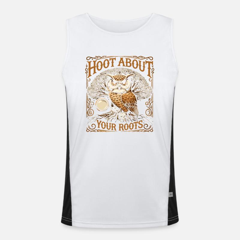 Hoot About Your Roots Funktionelles Kontrast-Tank Top für Männer 