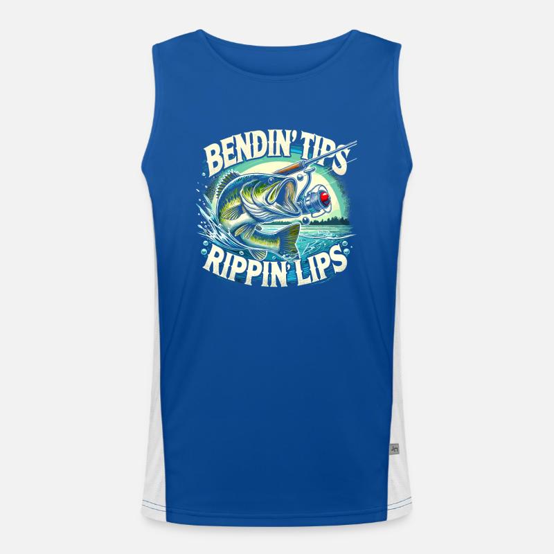 Bending Tips Rippin' Lips Funktionelles Kontrast-Tank Top für Männer 