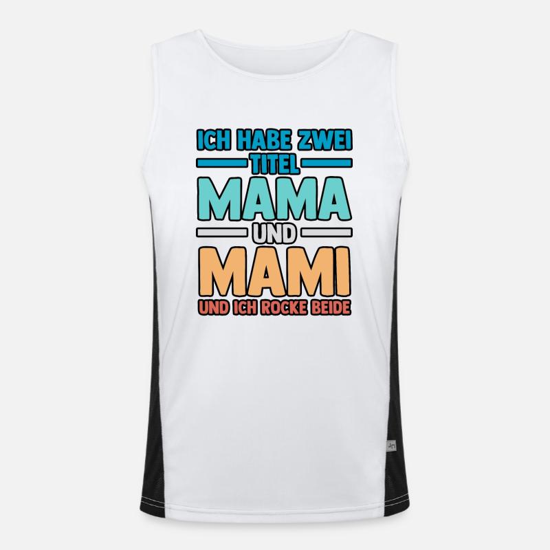 Mutter Stiefmutter Muttertag Mama Funktionelles Kontrast-Tank Top für Männer 