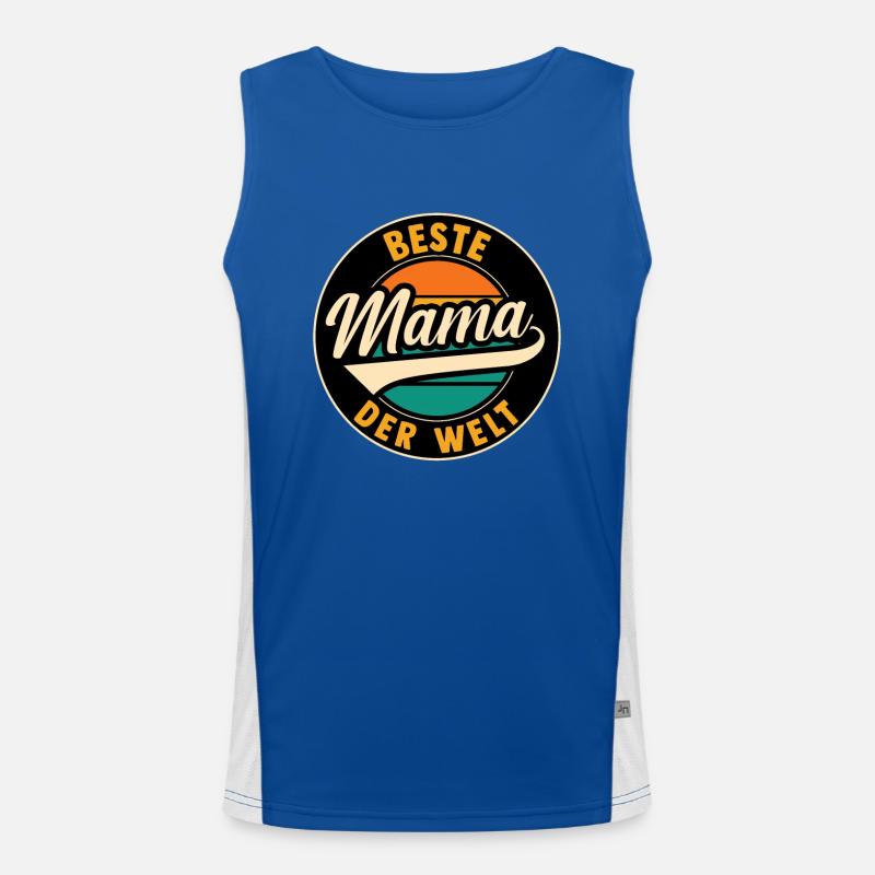 Beste Mama Der Welt Funktionelles Kontrast-Tank Top für Männer 