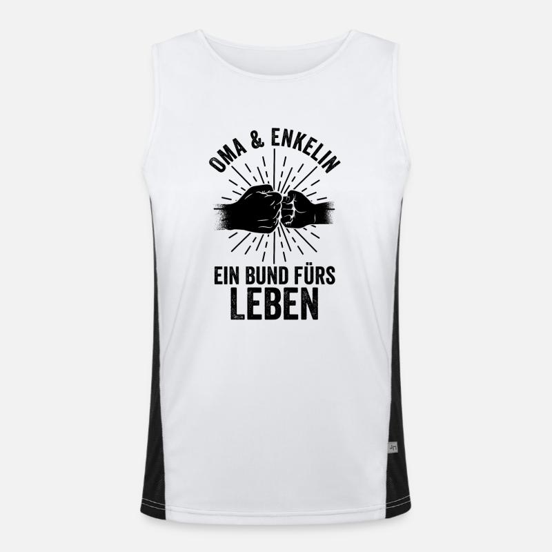Großmutter Enkelin Oma Funktionelles Kontrast-Tank Top für Männer 