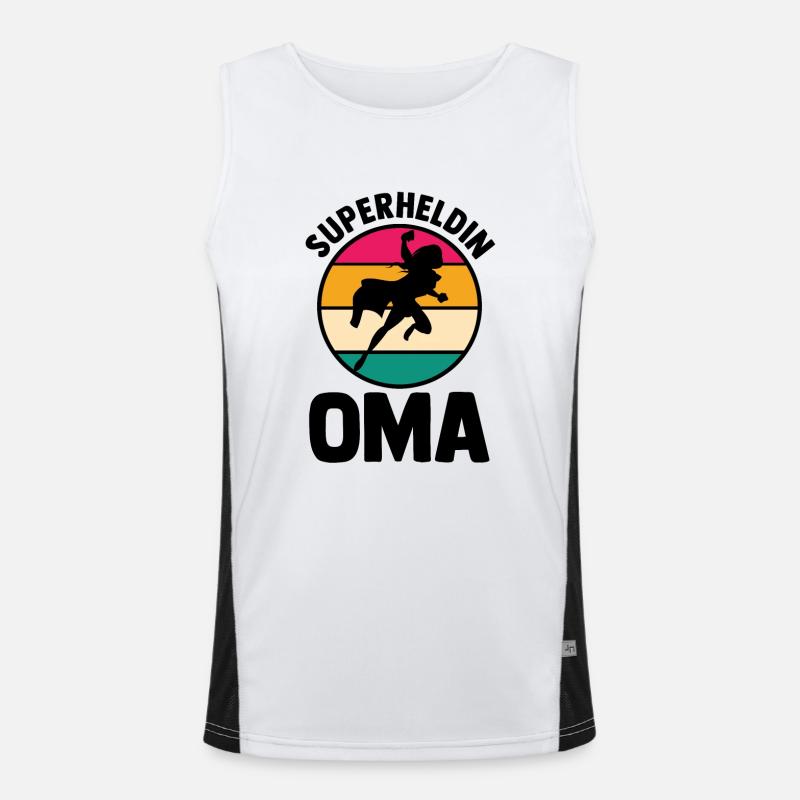 Großmutter Oma Funktionelles Kontrast-Tank Top für Männer 