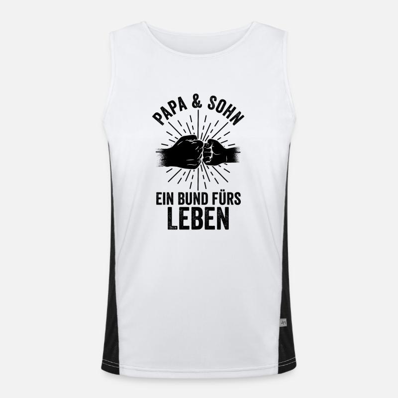 Father Dad And Son Men's Functional Contrast Tank Top 