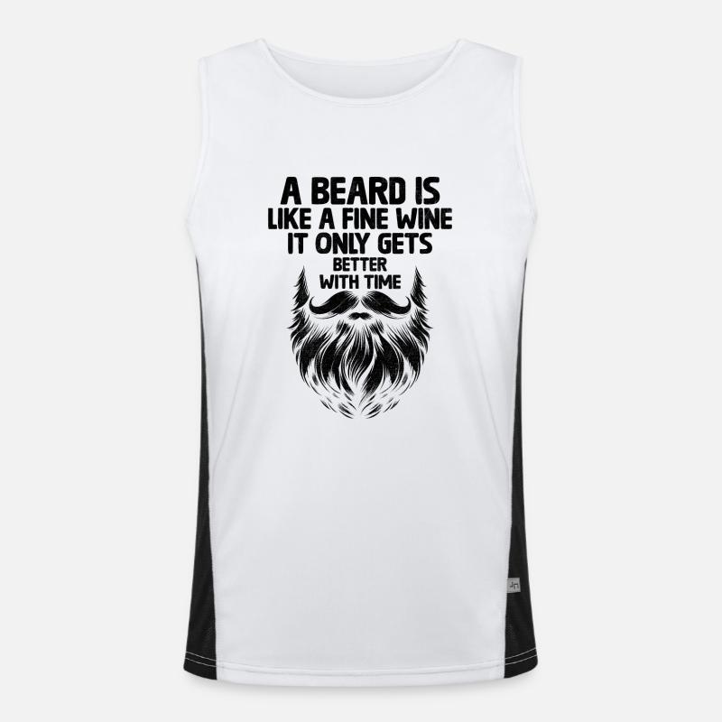 Ein Bart ist wie ein guter Wein, er wird nur noch besser Funktionelles Kontrast-Tank Top für Männer 