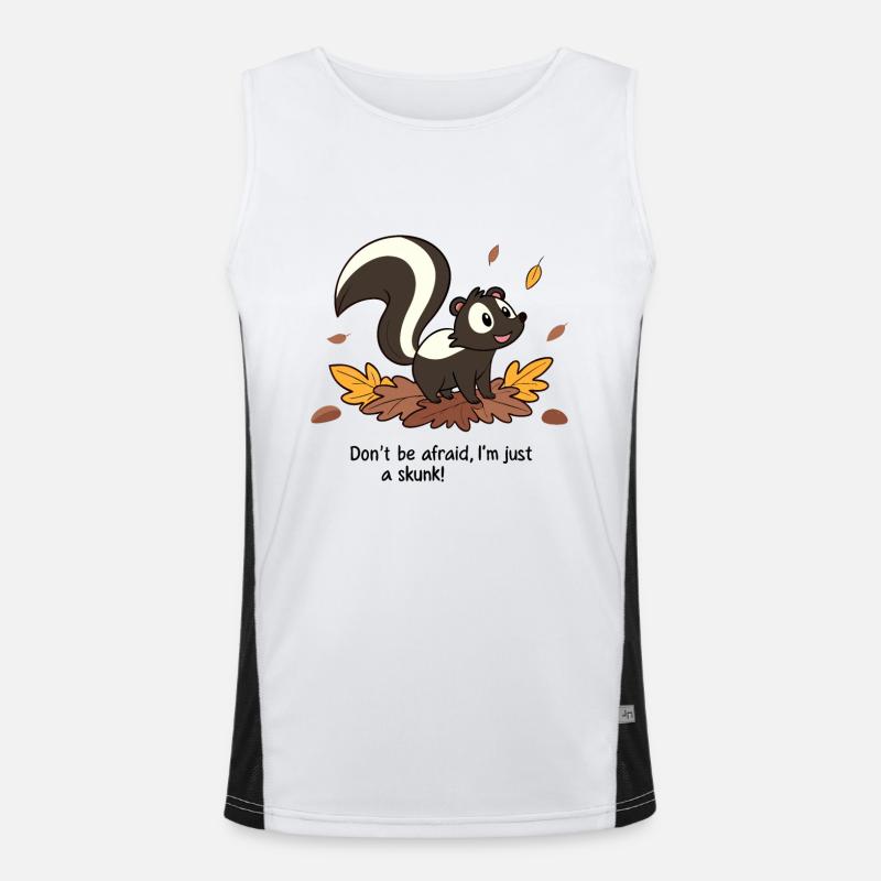 DON'T BE AFRAID I M JUST A SKUNK Men's Functional Contrast Tank Top 