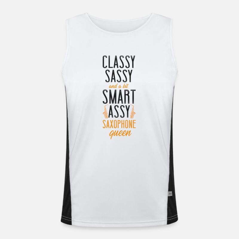 Saxophone Classy Sassy And A Bit Men's Functional Contrast Tank Top 