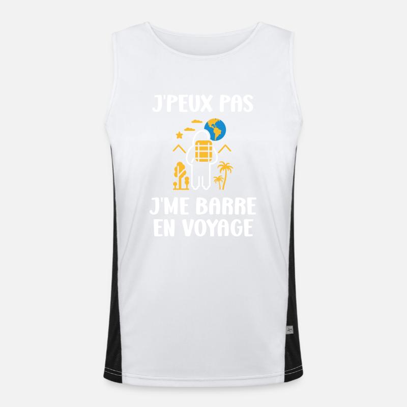 Reise Humor Urlaub Funktionelles Kontrast-Tank Top für Männer 