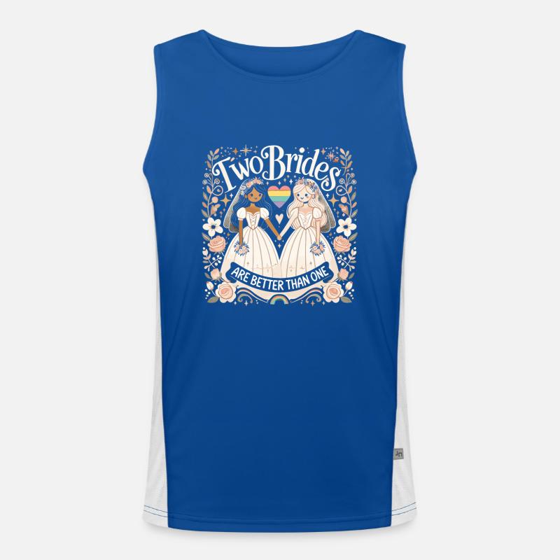 Zwei Bräute sind besser als eine Funktionelles Kontrast-Tank Top für Männer 