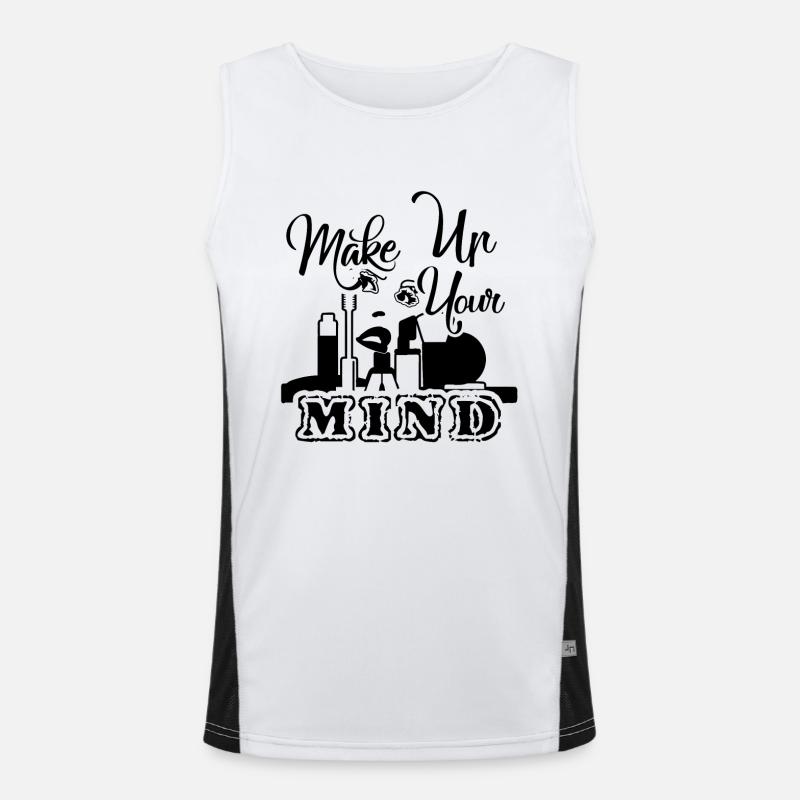 Makeup Artist Makeup your Mind Men's Functional Contrast Tank Top 