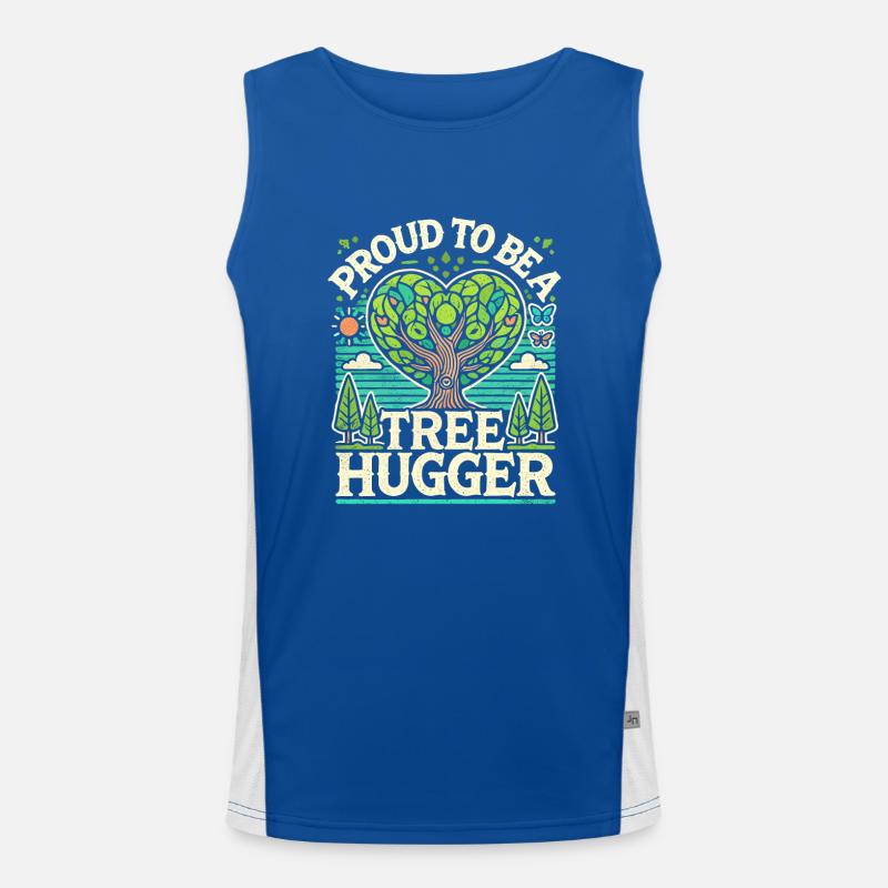 Stolz, ein Baumumarmer zu sein Funktionelles Kontrast-Tank Top für Männer 