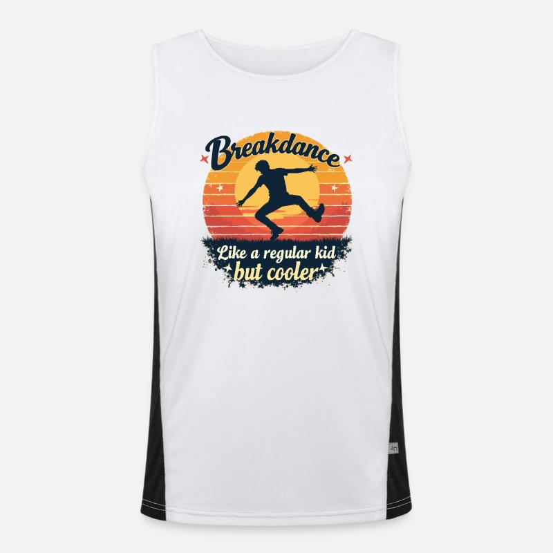 Breakdance Retro Design – Cool Outfit for Dancers Men's Functional Contrast Tank Top 
