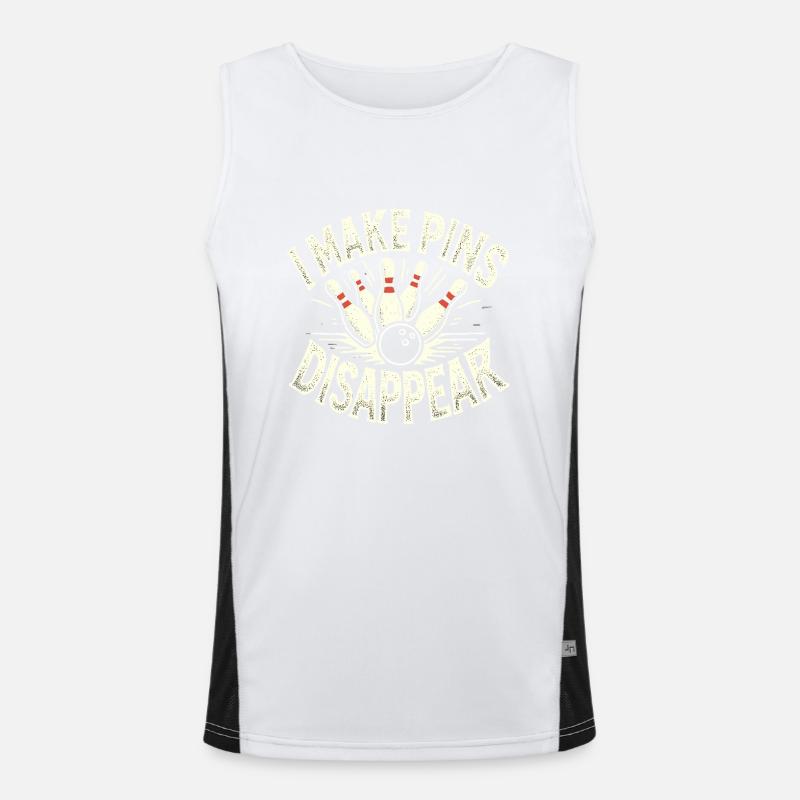Ich lasse Stecknadeln verschwinden Funktionelles Kontrast-Tank Top für Männer 
