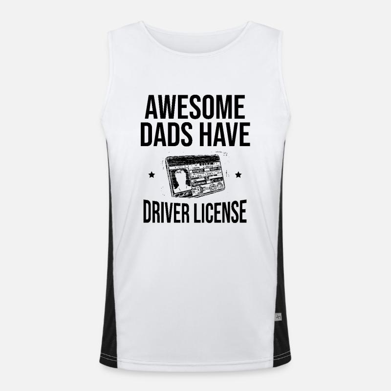 Awesome Dads Have Driver License Driving School Men's Functional Contrast Tank Top 