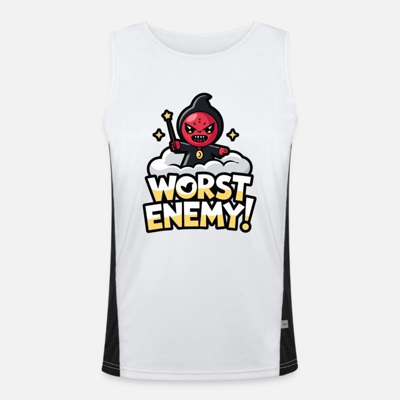 WORST ENEMY Men's Functional Contrast Tank Top 