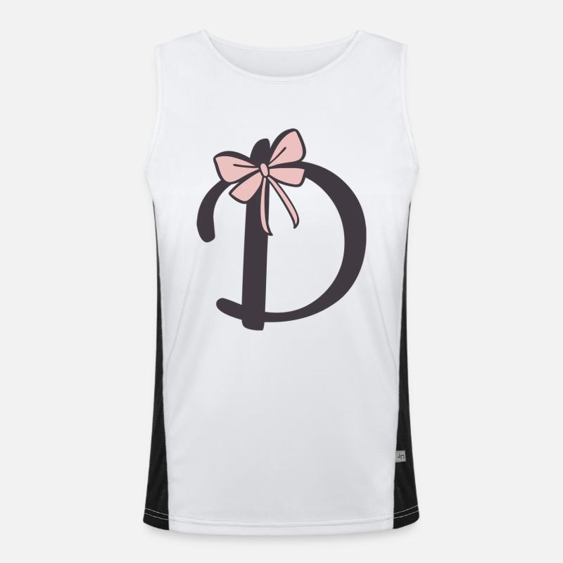 Anfangsbuchstabe D Schleifchen Funktionelles Kontrast-Tank Top für Männer 