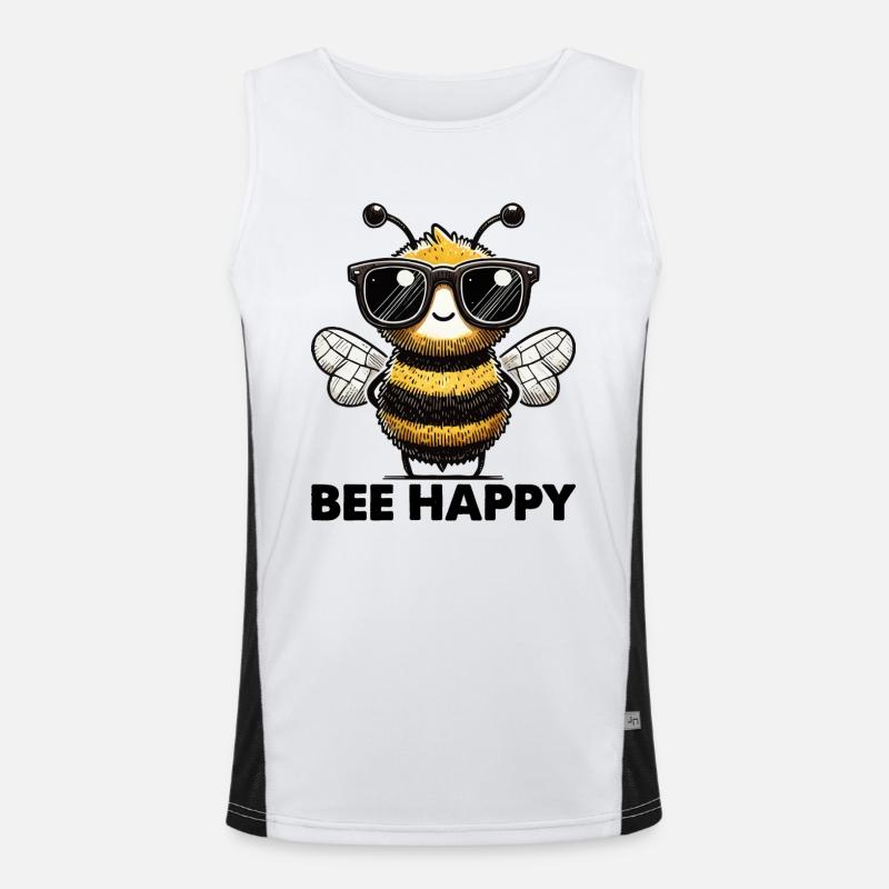 Abeille Abeille Heureuse Débardeur respirant contrasté Homme 