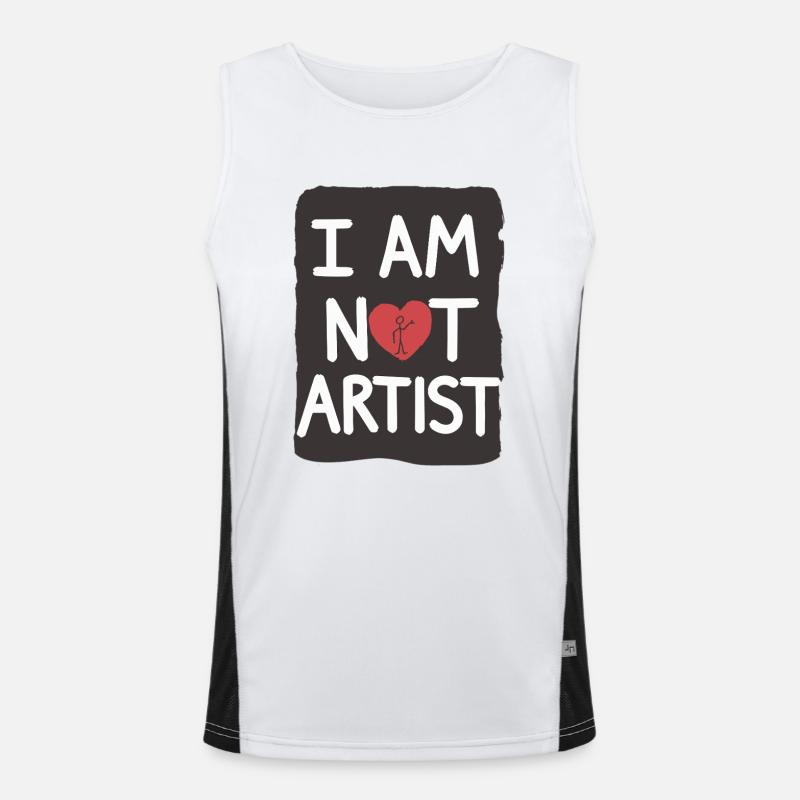 KUNST-STATEMENT Funktionelles Kontrast-Tank Top für Männer 