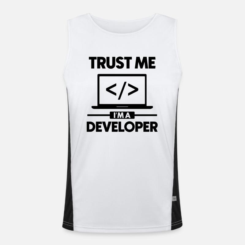 Glaub mir, ich bin ein Entwickler Funktionelles Kontrast-Tank Top für Männer 