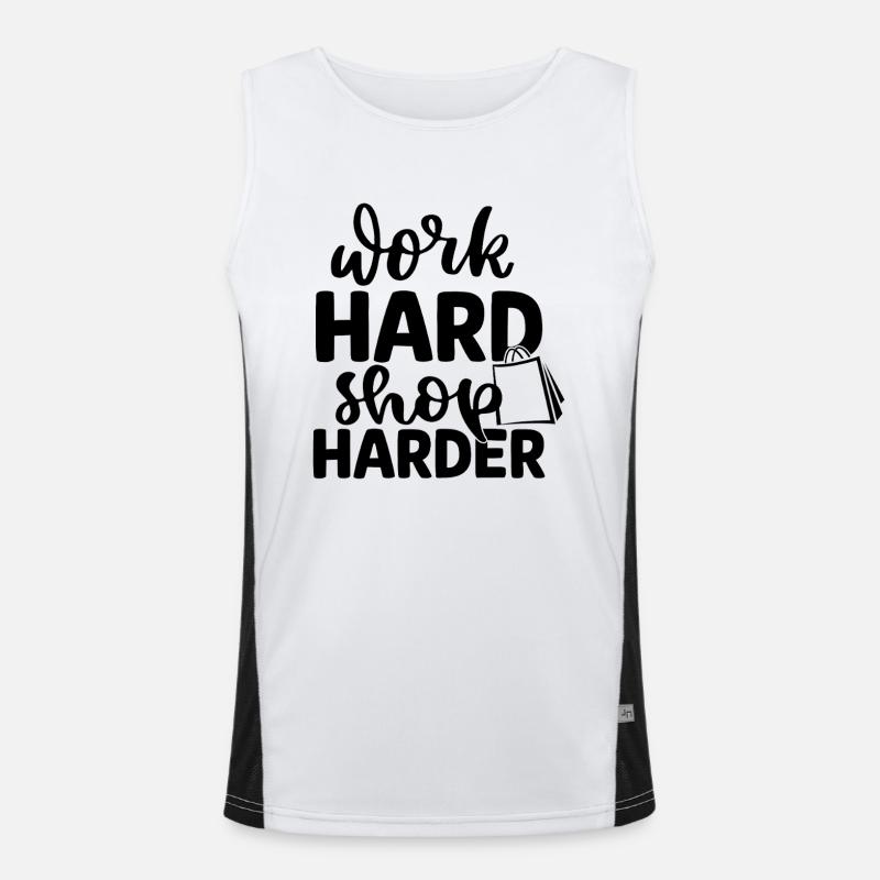 Work hard, land harder Men's Functional Contrast Tank Top 