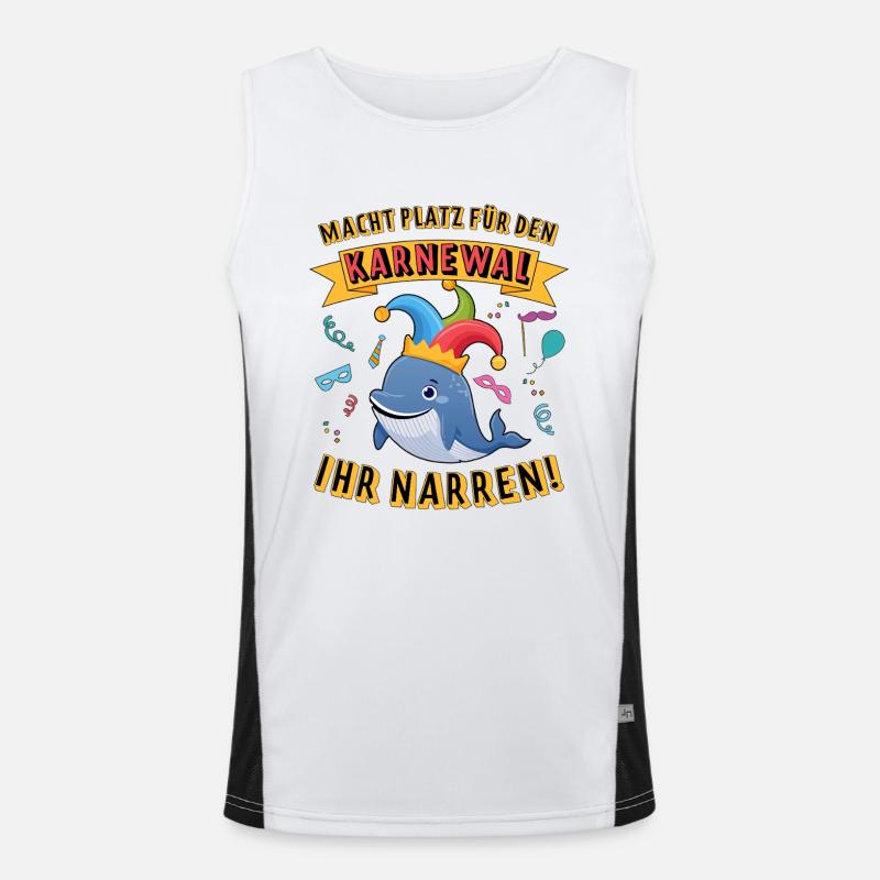 confettis carnaval fun design bouffons Débardeur respirant contrasté Homme 