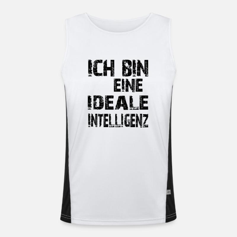 KI Spruch Ich bin eine ideale Intelligenz Funktionelles Kontrast-Tank Top für Männer 