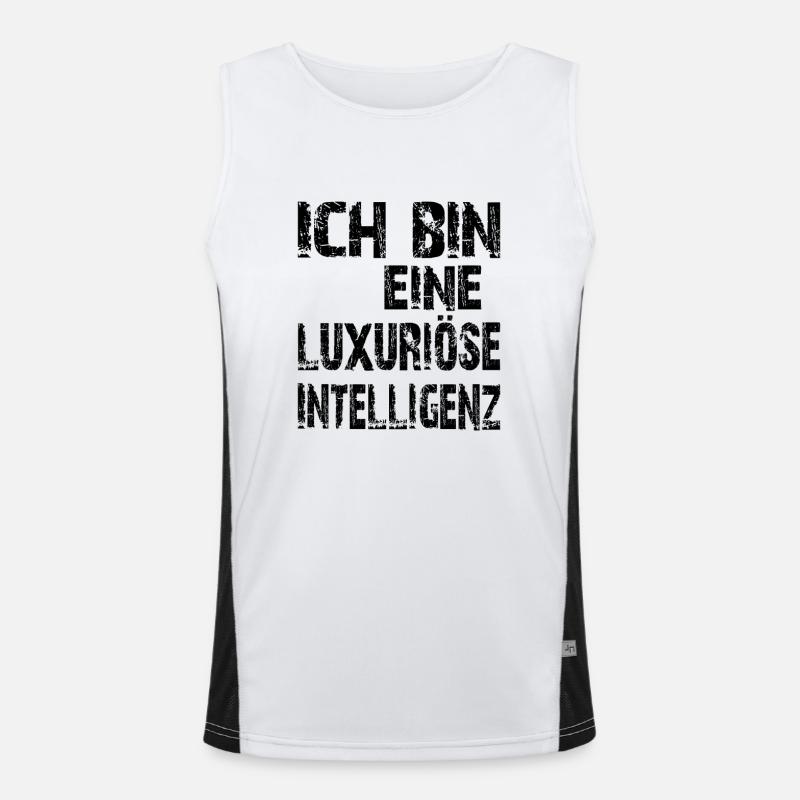 KI Spruch Ich bin eine luxuriöse Intelligenz Funktionelles Kontrast-Tank Top für Männer 