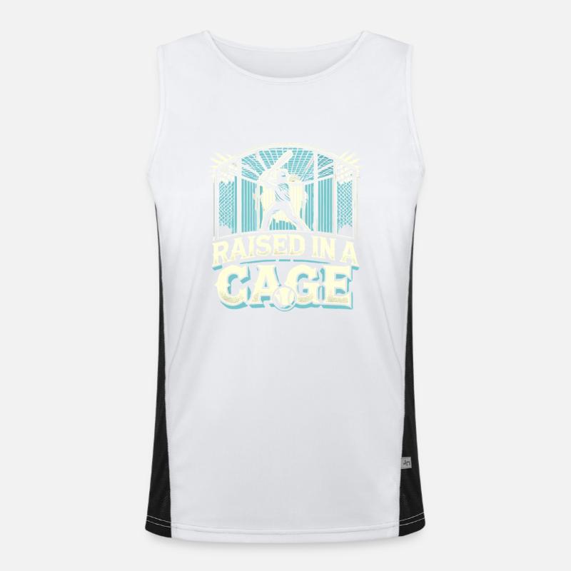 In einem Käfig aufgezogen Funktionelles Kontrast-Tank Top für Männer 