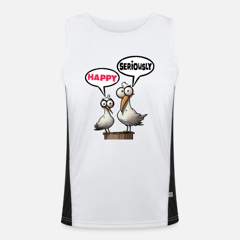 Die Bäädden Möwen - Möwe omg seriously Funktionelles Kontrast-Tank Top für Männer 