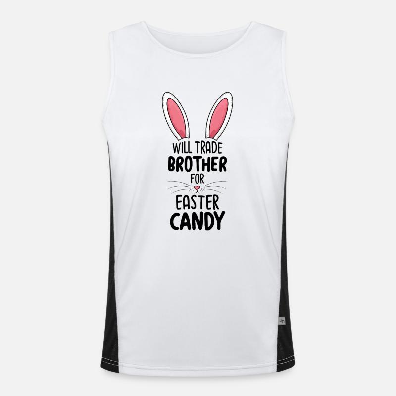 Will Trade Brother For Easter Candy Men's Functional Contrast Tank Top 