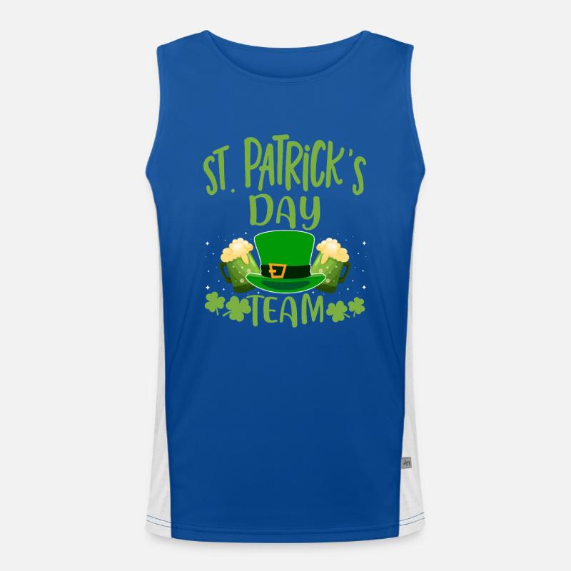 St. Patrick's Day Team St. Patrick's Day Irland Clover Bier Funktionelles Kontrast-Tank Top für Männer 