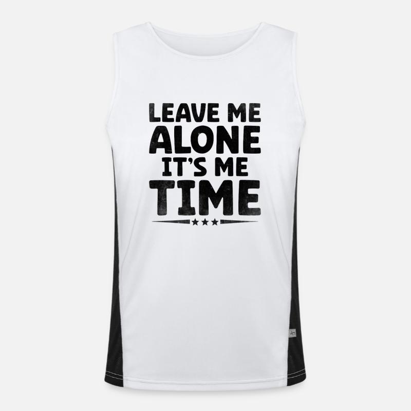 Laissez-moi tranquille C’est moi le temps de dicter pour les introvertis Débardeur respirant contrasté Homme 
