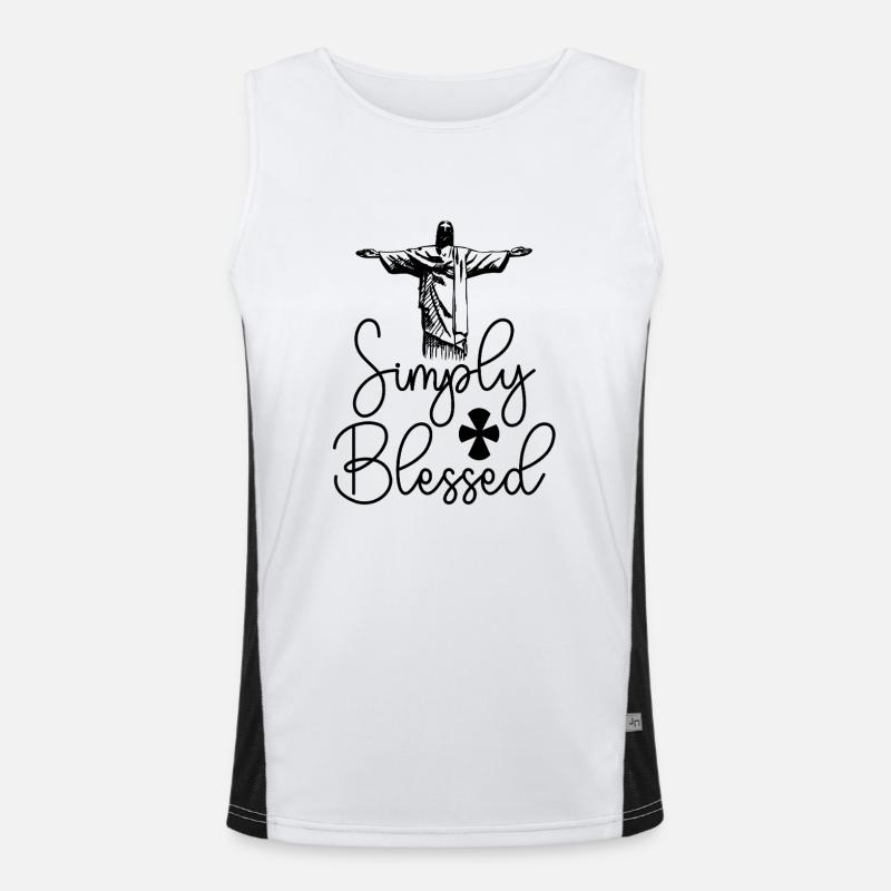 Simplement béni Débardeur respirant contrasté Homme 