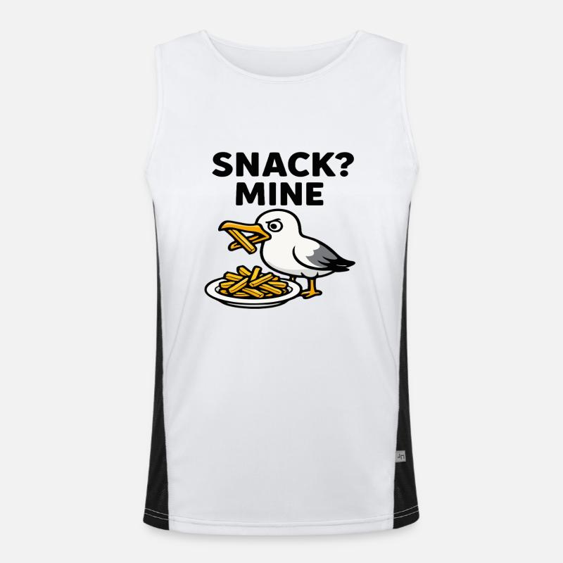 Möwe "SNACK MINE" Funktionelles Kontrast-Tank Top für Männer 