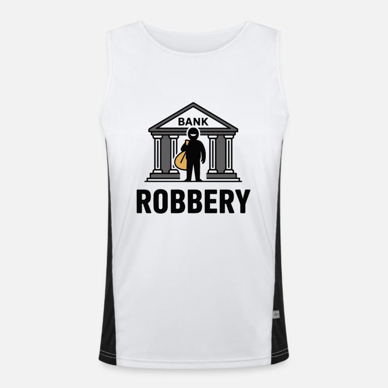 VISUALIZATION - Men's Functional Contrast Tank Top  - white/black