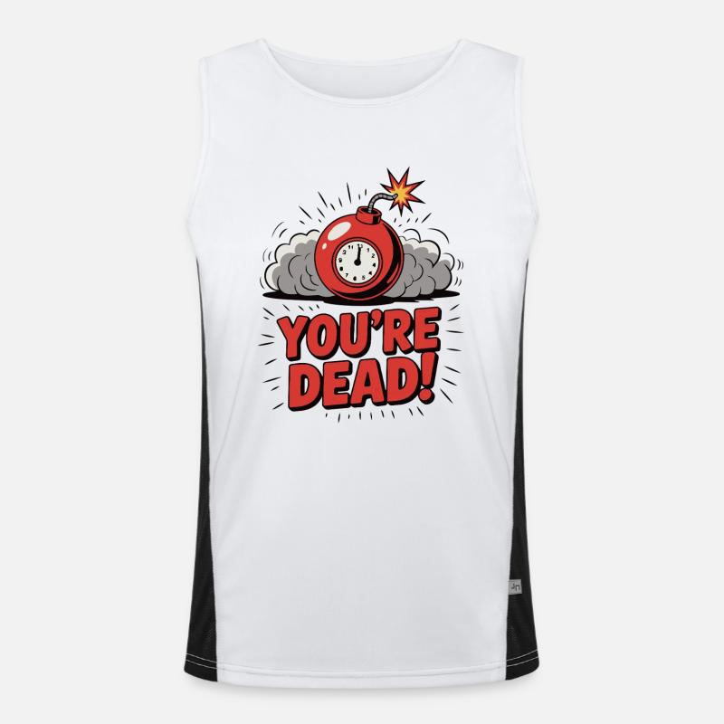 DU BIST TOT Funktionelles Kontrast-Tank Top für Männer 