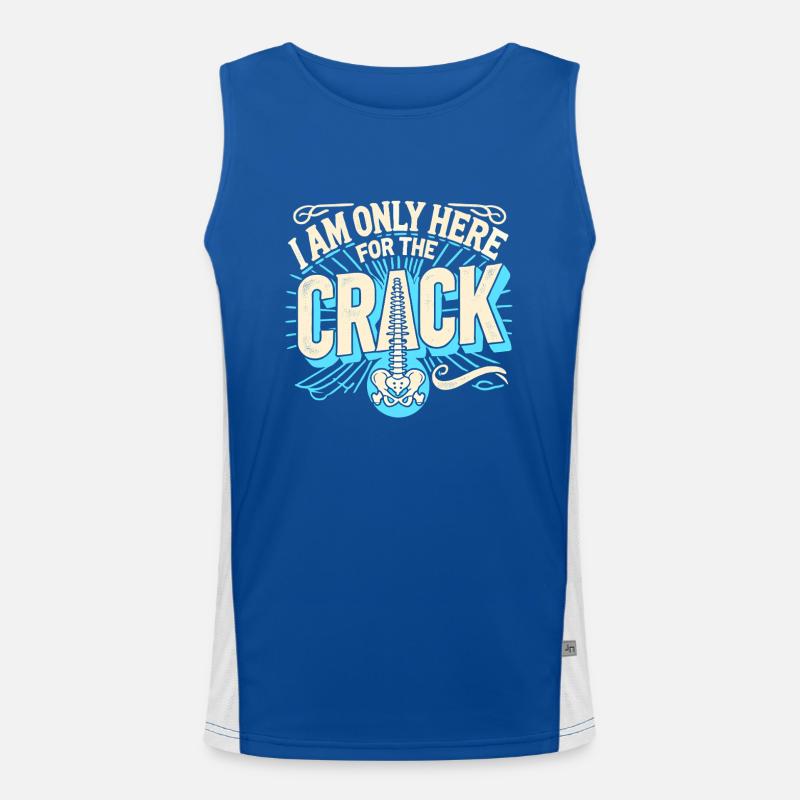 Ich bin nur wegen des Cracks hier Funktionelles Kontrast-Tank Top für Männer 
