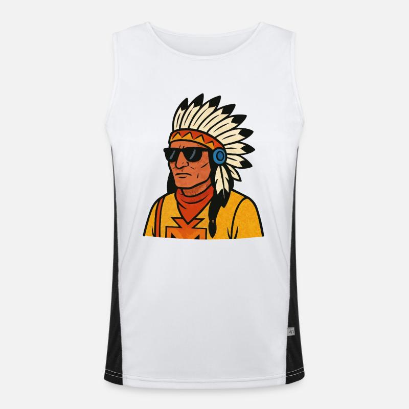 Indian Men's Functional Contrast Tank Top 