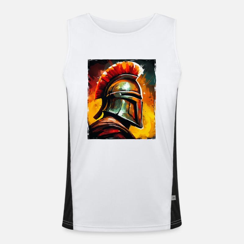 Spartaner Krieger Sparta Helm Funktionelles Kontrast-Tank Top für Männer 