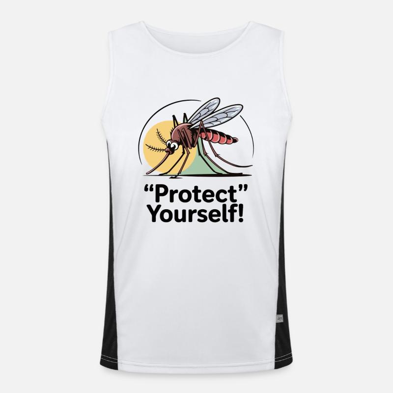 MOSQUITOS, PROTECT YOURSELF Men's Functional Contrast Tank Top 