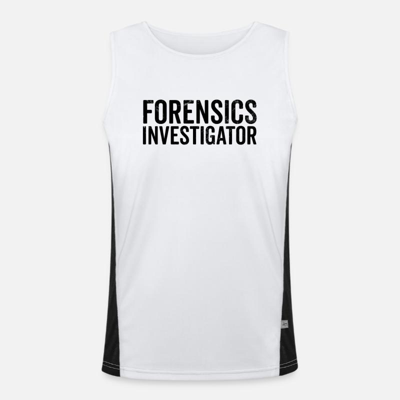 Forensic Science Investigator Forensic Scientist Men's Functional Contrast Tank Top 