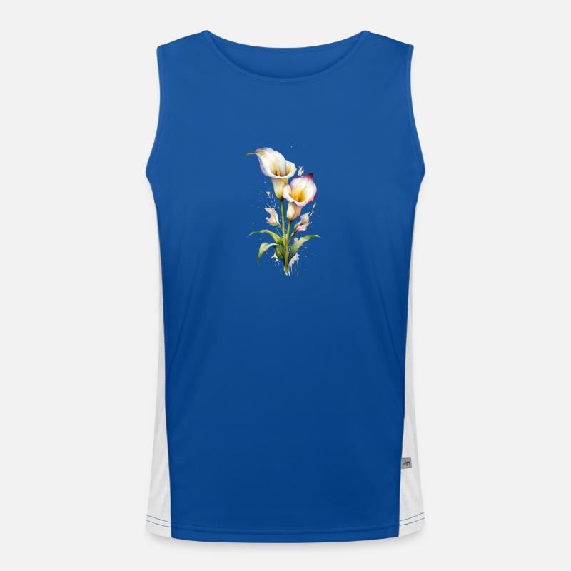 Lys Calla Aquarelle Elégants Débardeur respirant contrasté Homme 