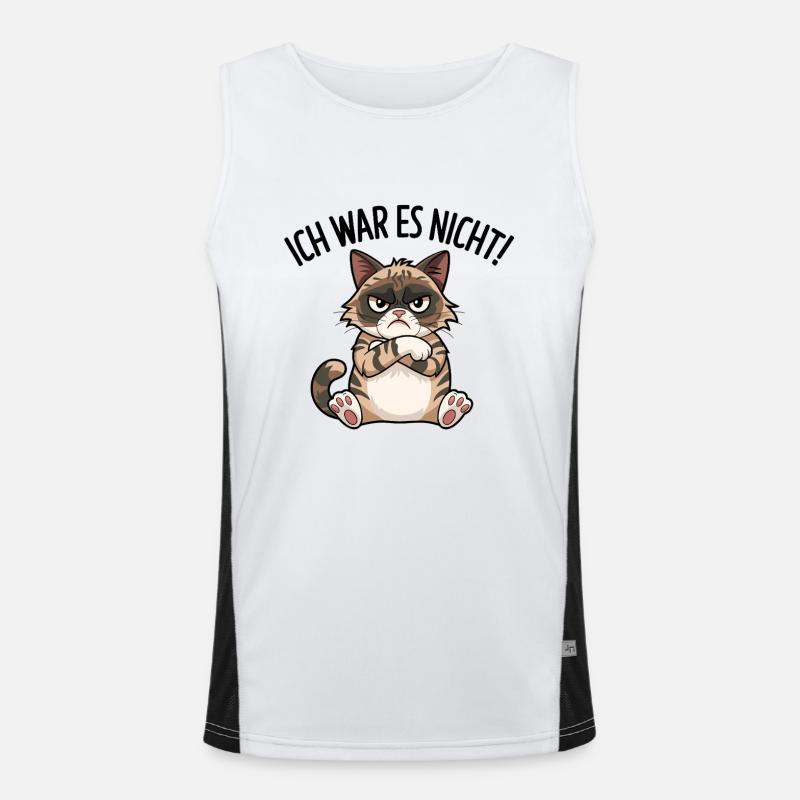 Je n’étais pas drôle chat illustration pour Débardeur respirant contrasté Homme 